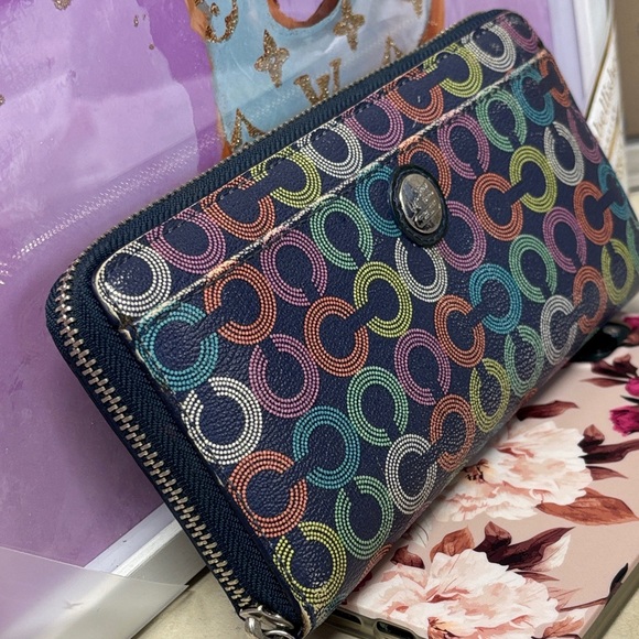 Coach Multicolor Canvas Wallet - Picture 4 of 12